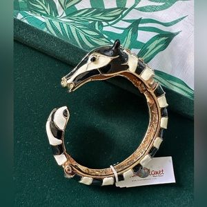 Enamel Zebra Bangle